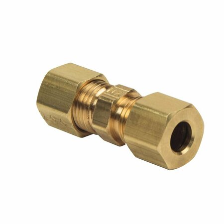THRIFCO PLUMBING #62-C 1/4 Inch Lead-Free Brass Compression Coupling 4401060